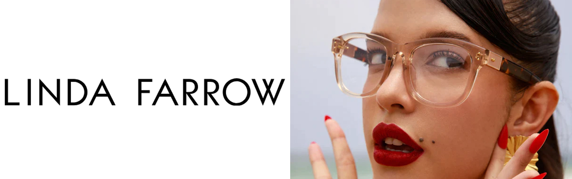 White Linda Farrow Glasses