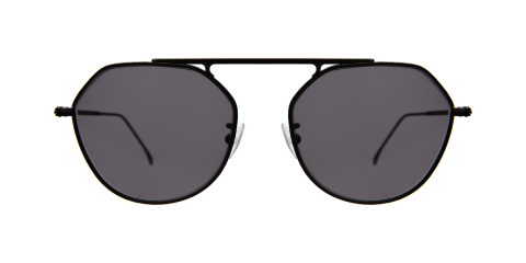 Illesteva Nicosia - Matte Black-Grey Flat - Matte Black-Grey Flat - 54 mm